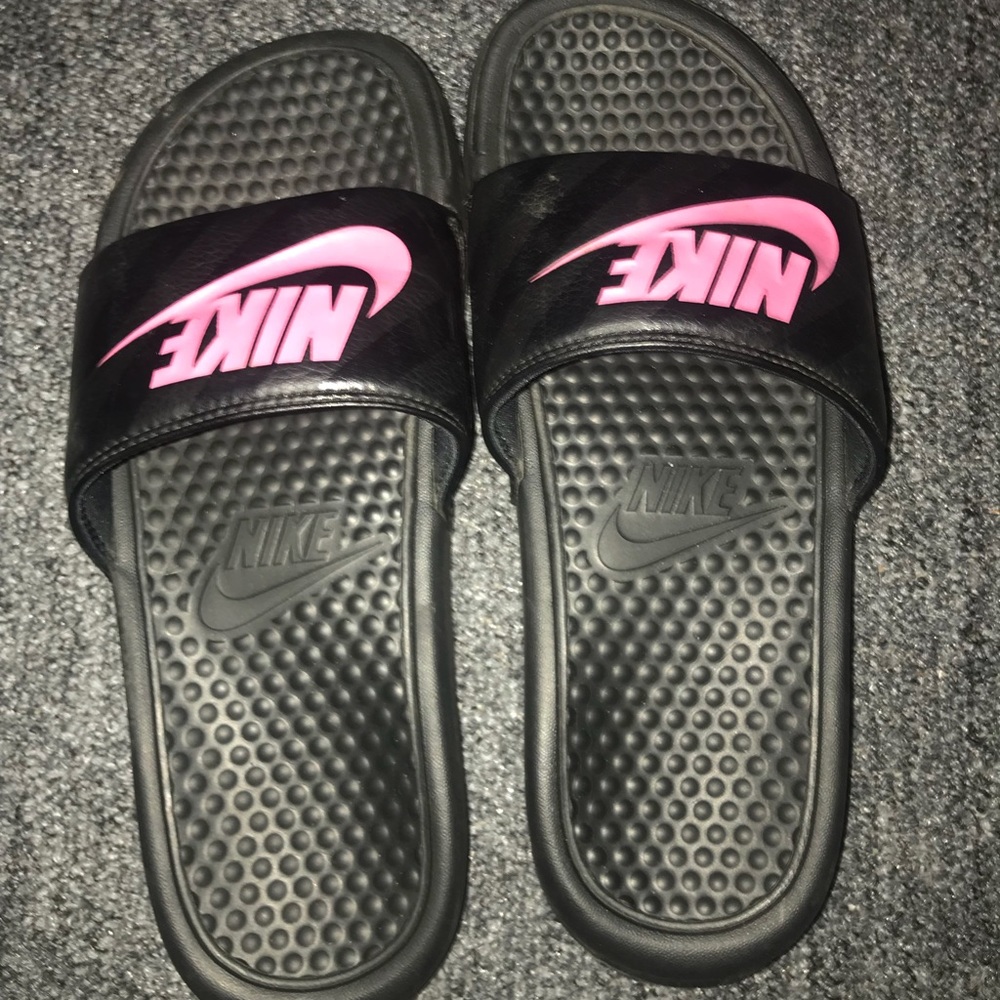 Pink Nike Slides